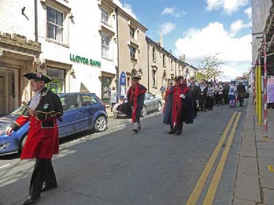 Civic dignitories on parade